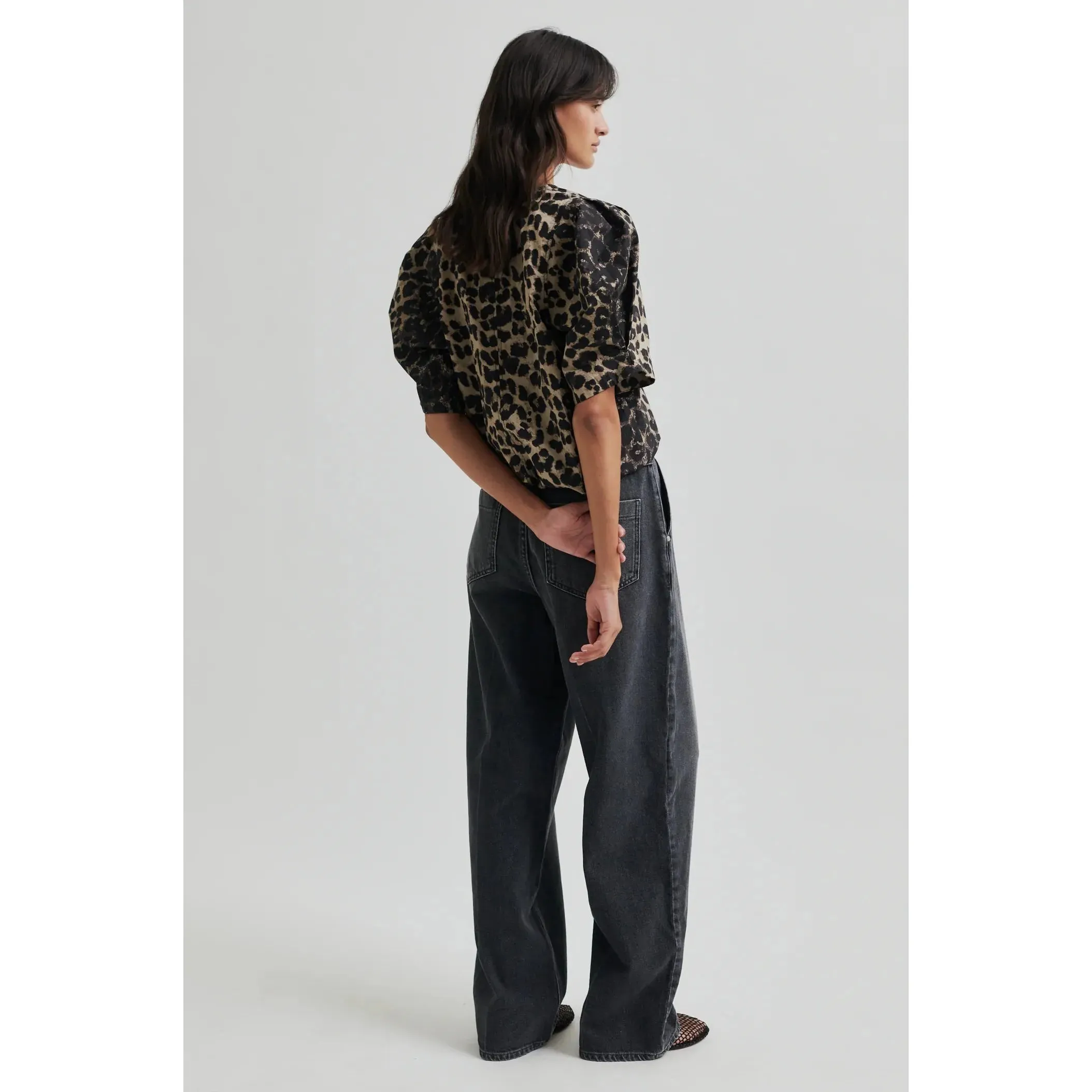 Leora Blouse Dark Leopard