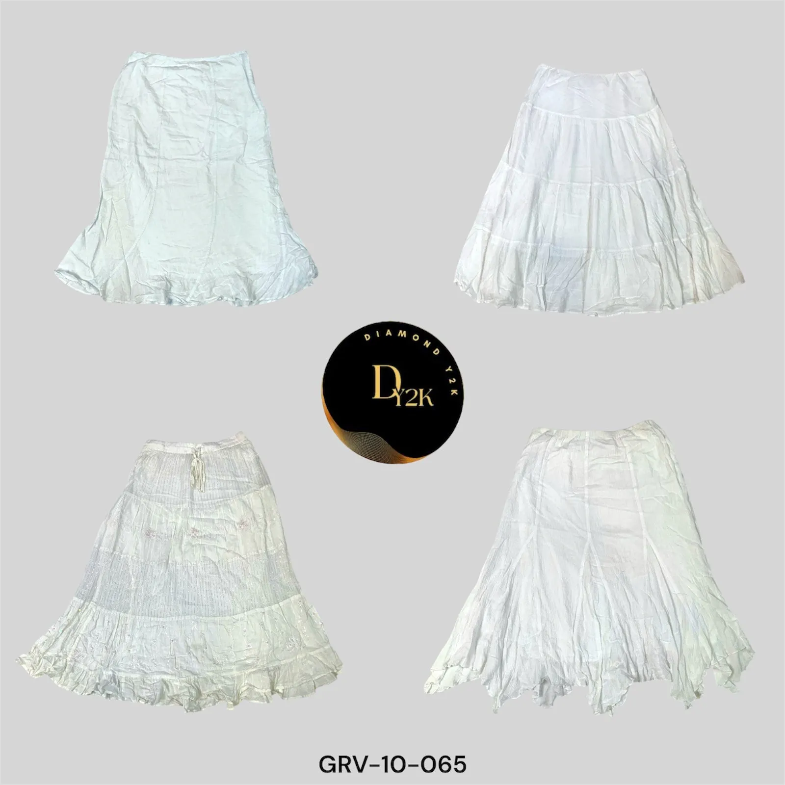 Light & Airy Y2K White Cotton Skirts – Perfect for Every Day (GRV-10-065)