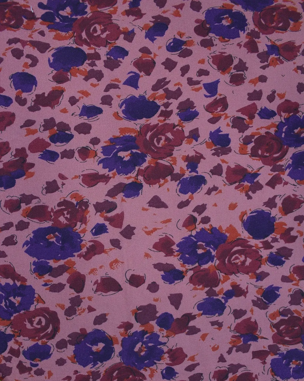 Light Brown And Multicolor Floral Print Rayon Fabric