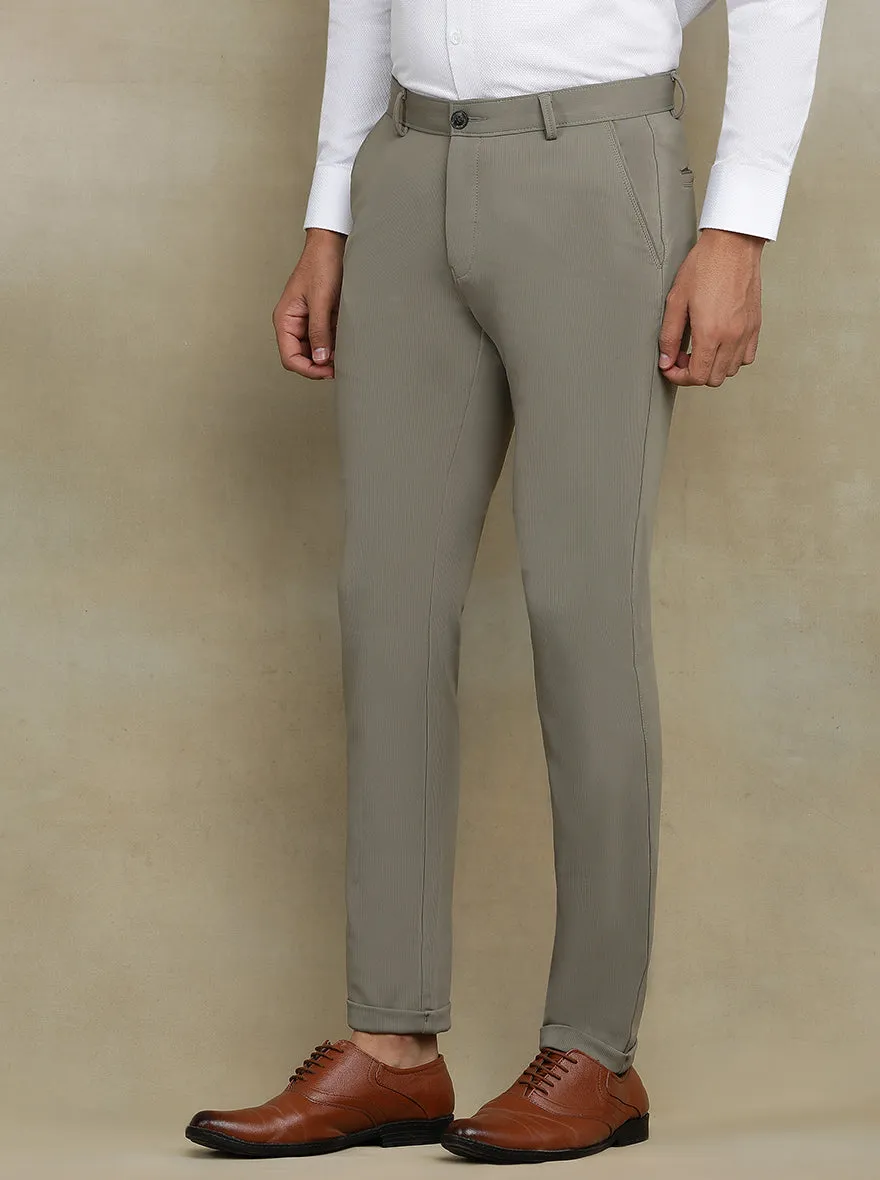 Light Green Solid Slim fit Club Wear Trouser | JB Studio