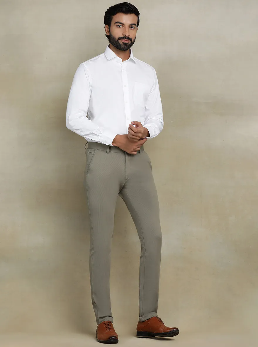 Light Green Solid Slim fit Club Wear Trouser | JB Studio