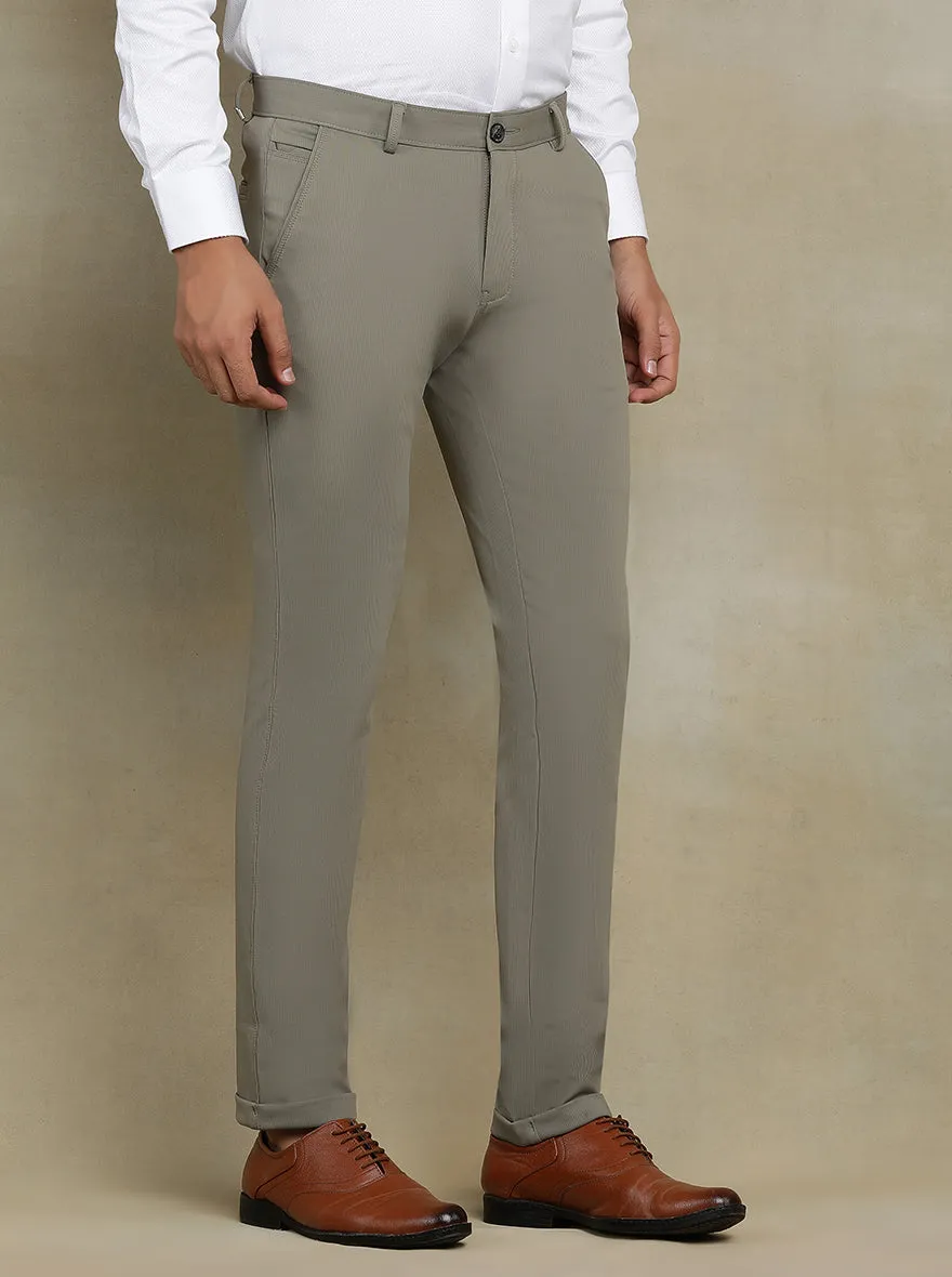 Light Green Solid Slim fit Club Wear Trouser | JB Studio