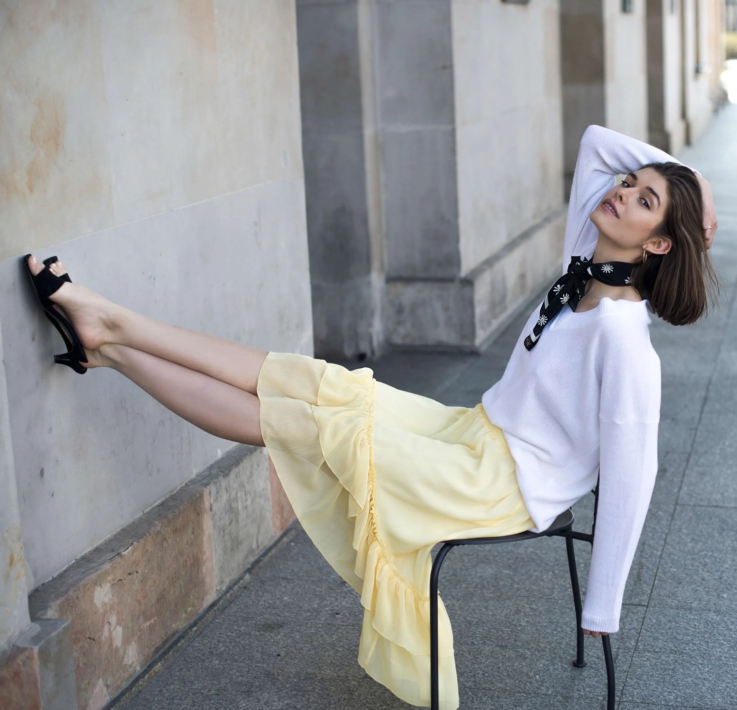 Lily Chiffon Skirt Yellow