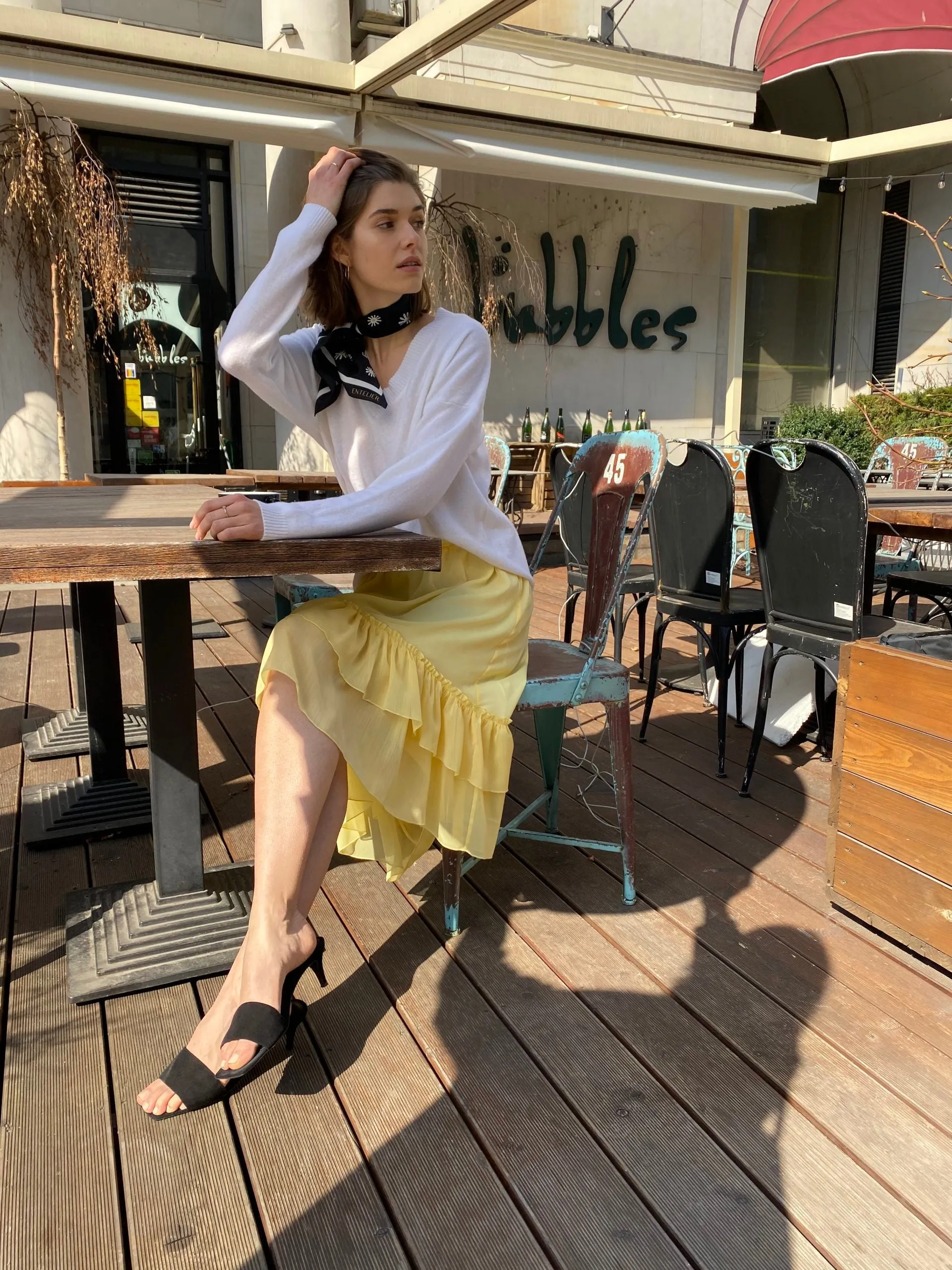 Lily Chiffon Skirt Yellow