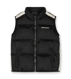 Logo-Embroidered Puffer Vest Black