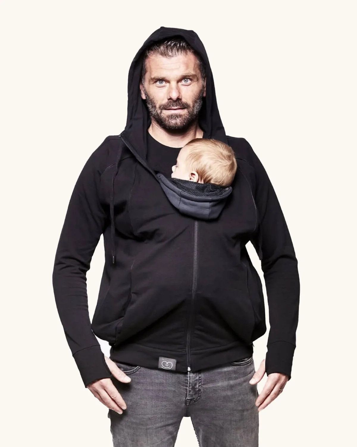 Love Radius Parent's Baby Wearing Hoodie - Black