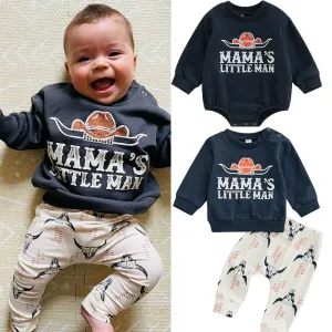 Mamas Boy Urban Toddler - Rams Head Long Sleeve Sweatshirt Tops Pant Set