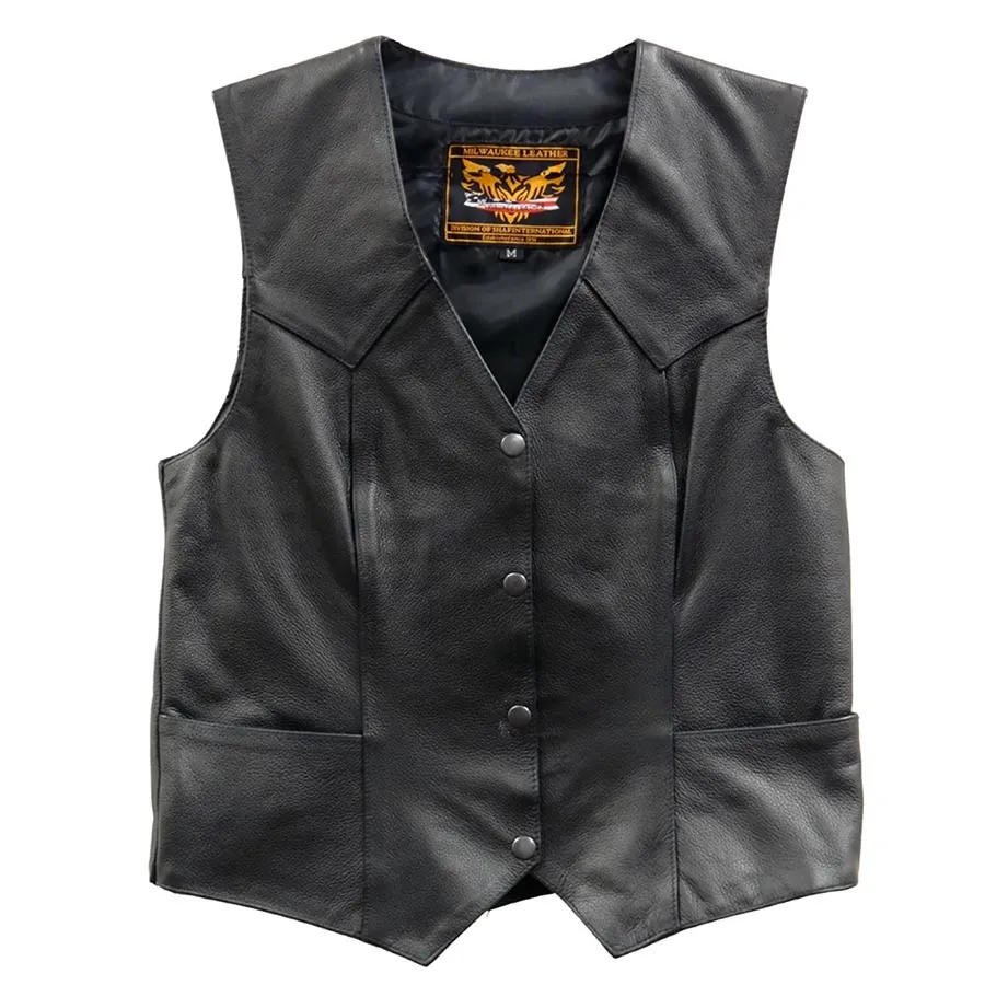 Milwaukee Leather ML1294 Ladies Black ‘Ride Like You Stole It’ Embroidered Vest