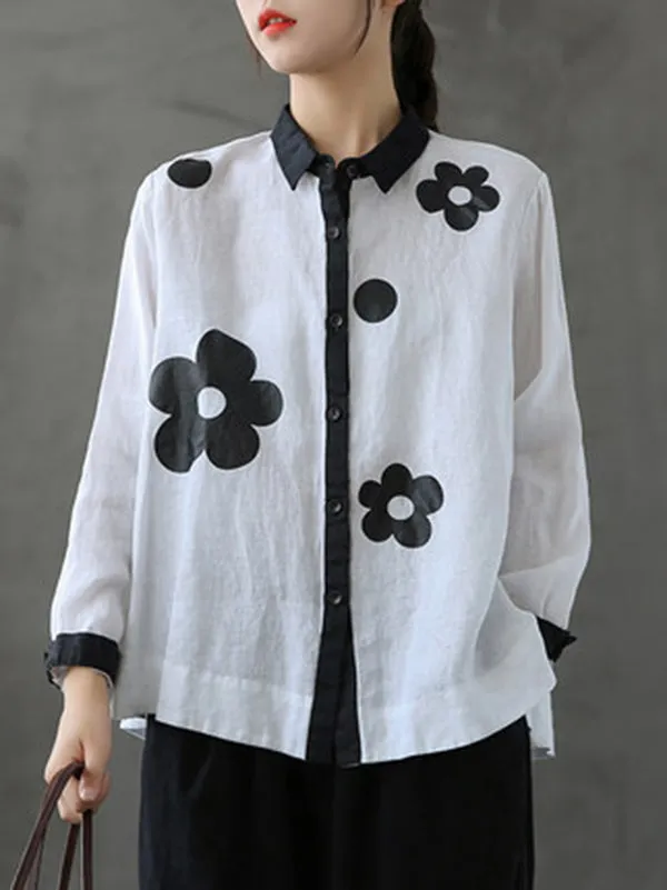 Original Floral Long Sleeve Blouse Tops