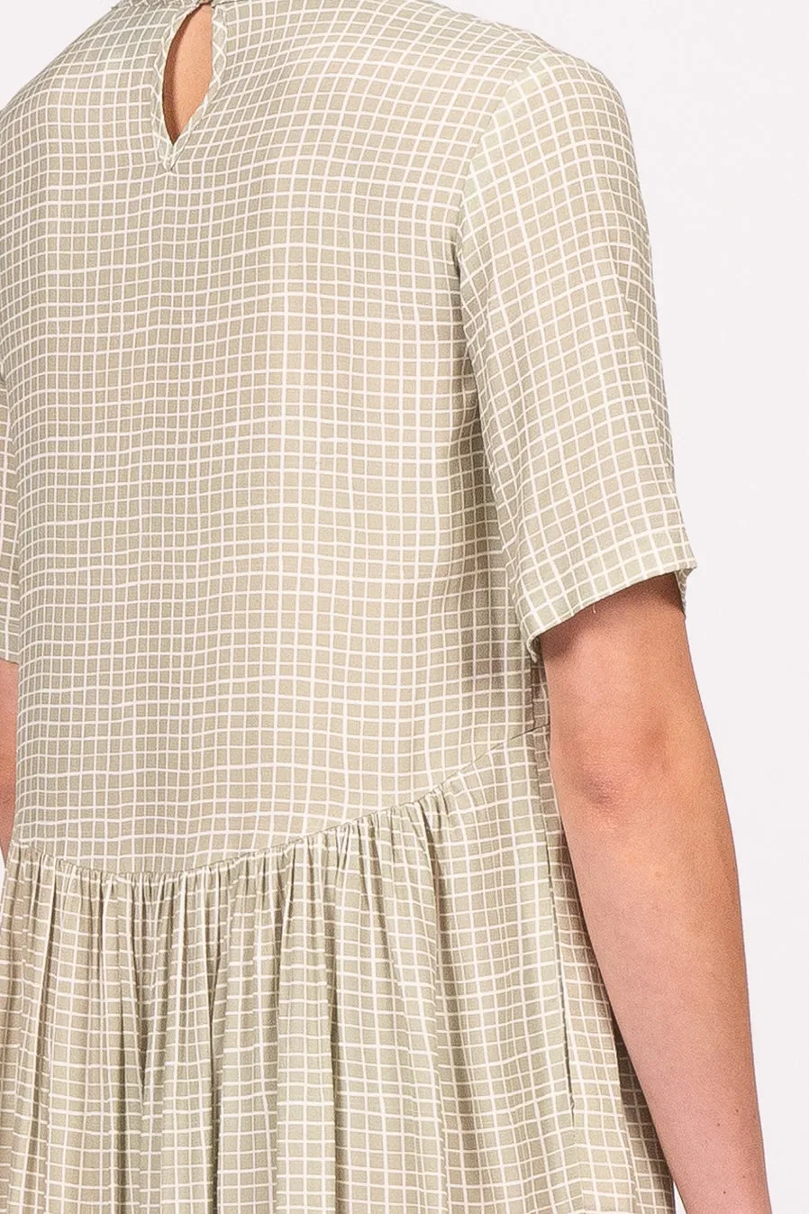 Otama Dress - Sage Grid