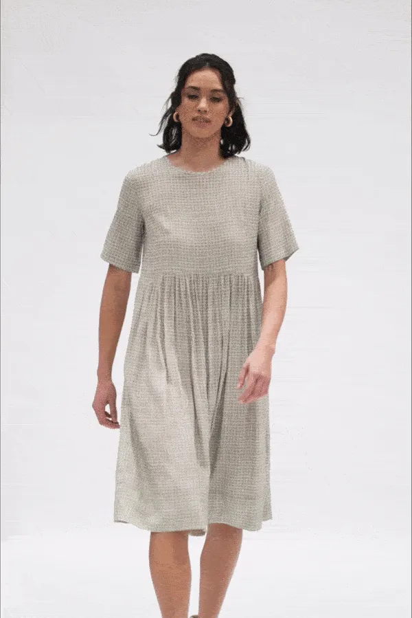 Otama Dress - Sage Grid