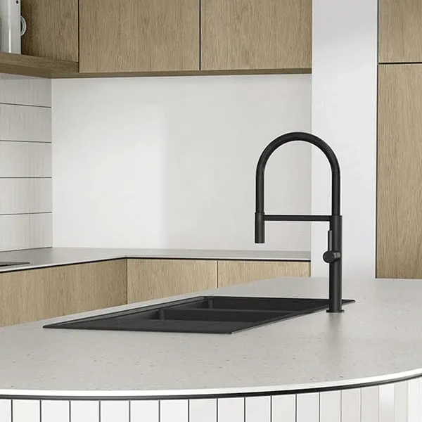 Phoenix Prize Flexible Coil Sink Mixer - Matte Black