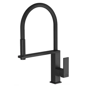 Phoenix Vezz Flexible Hose Sink Mixer (Square) - Matte Black