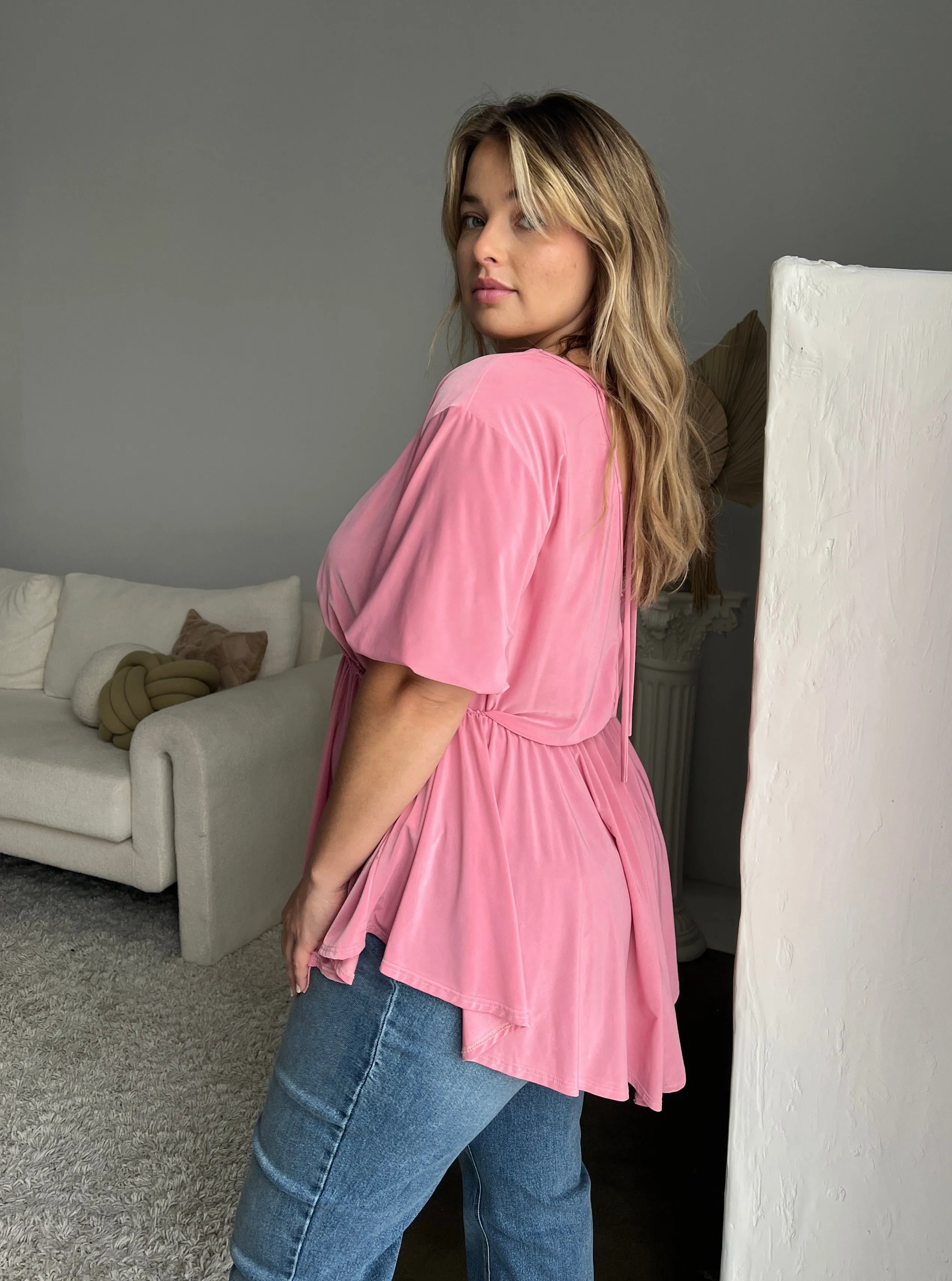 Plus Size Drapey Surplice Blouse