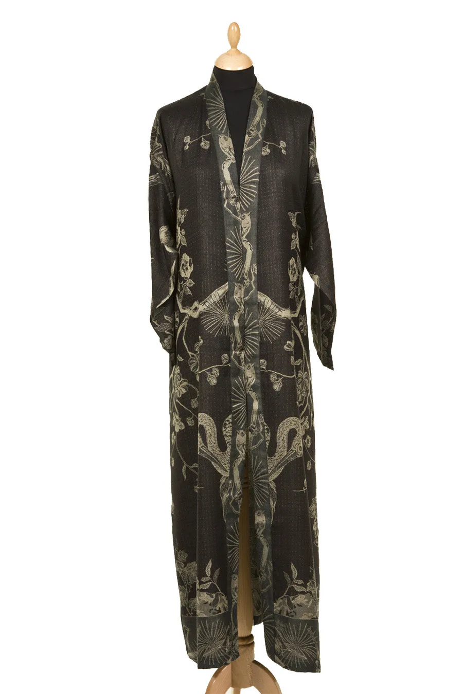 Reversible Dressing Gown in Ebony