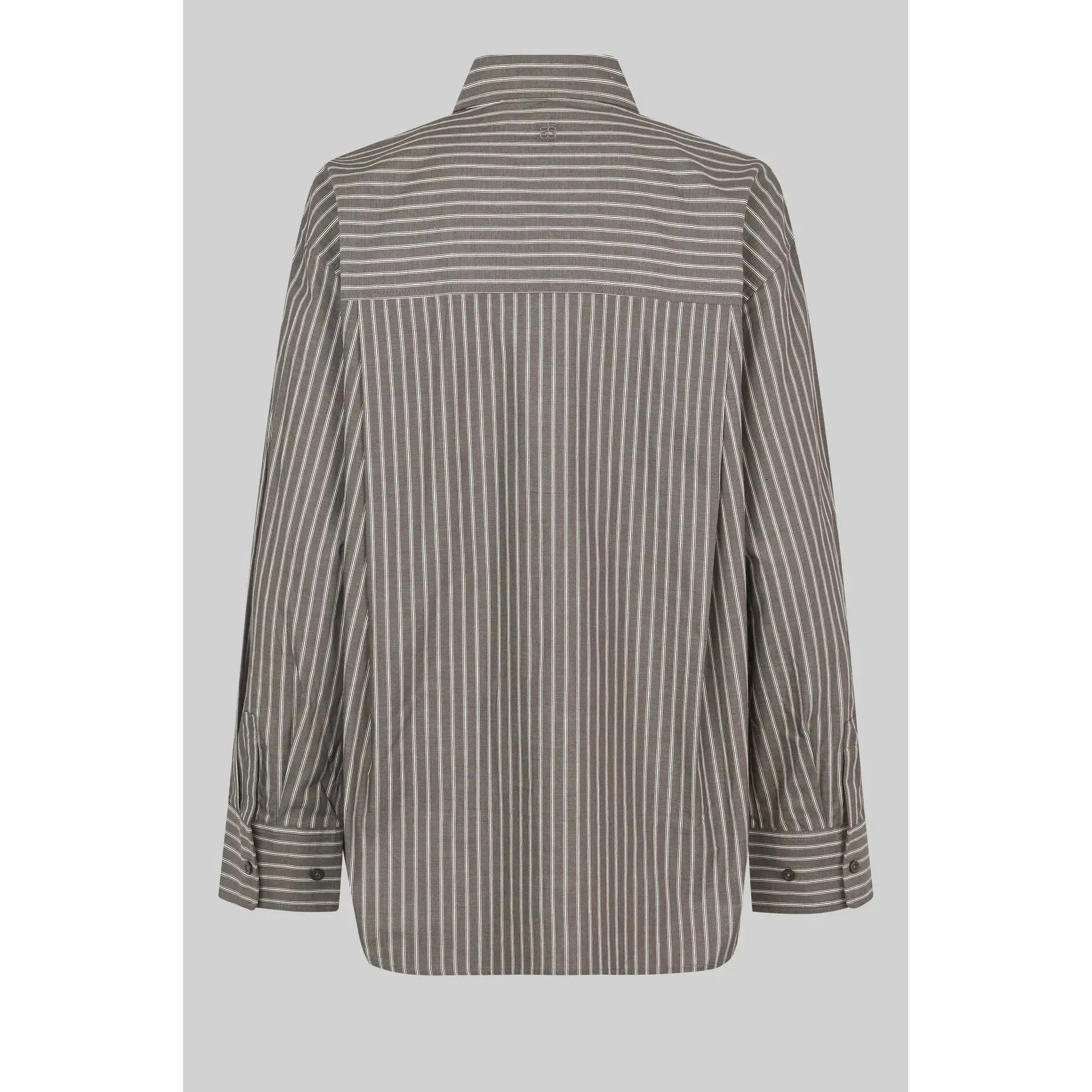 Saka Stripe Oversized Shirt Grey