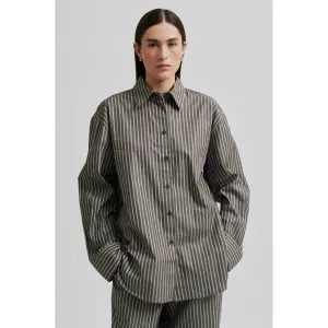 Saka Stripe Oversized Shirt Grey