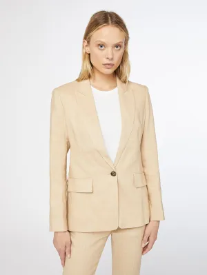 Single Breasted Blazer -- Sand