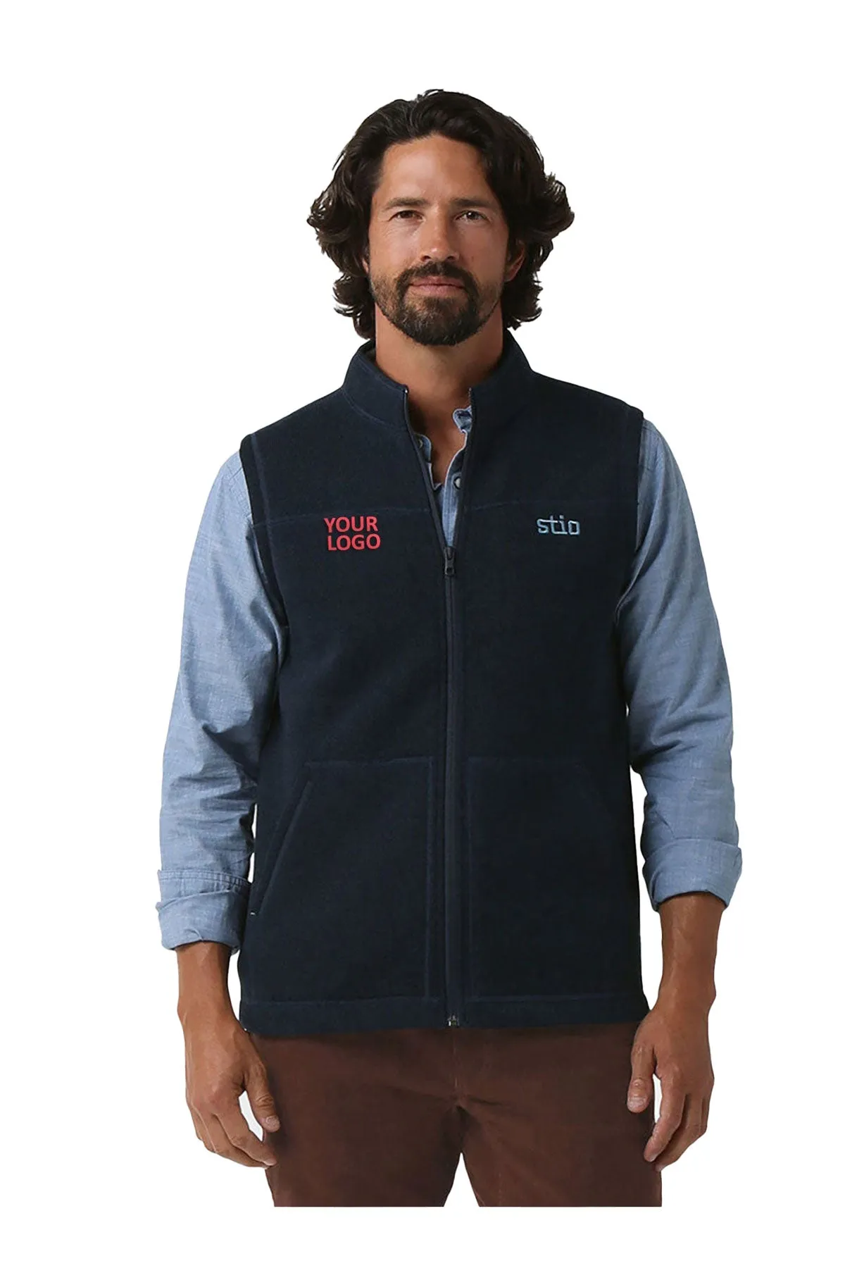 STIO Men's Wilcox Fleece Vest, Mountain Shadow