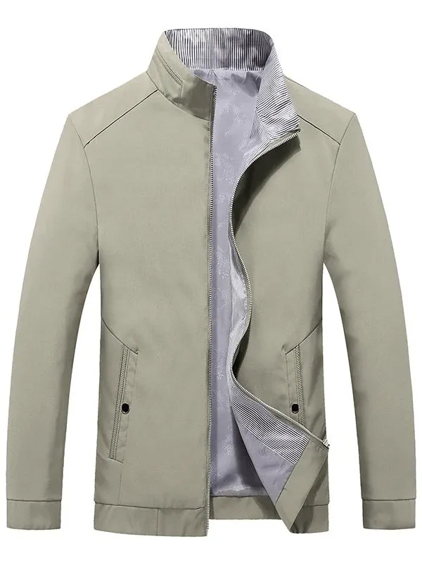 Stylish Sporty Men's Jacket with Stand Collar - SF1913