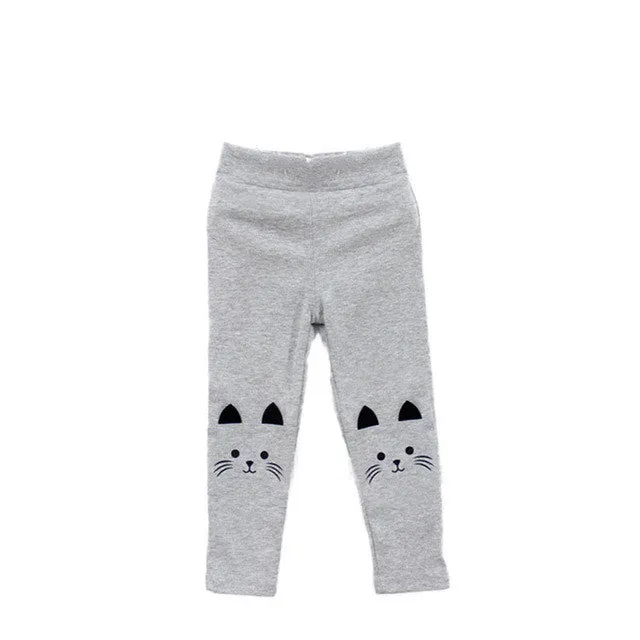 Top Selling 2-7Y Baby Girl Cute Cat Print Pants Kid Warm Stretch Leggings Spring Autumn ChildrenTrousers