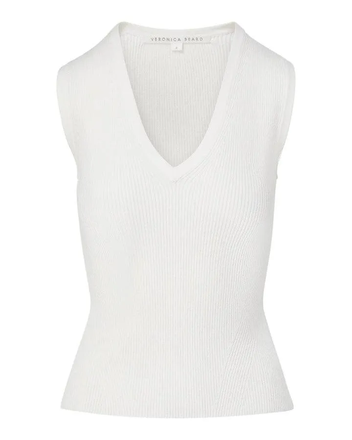 Veronica Beard Sid Rib Knit Tank Top