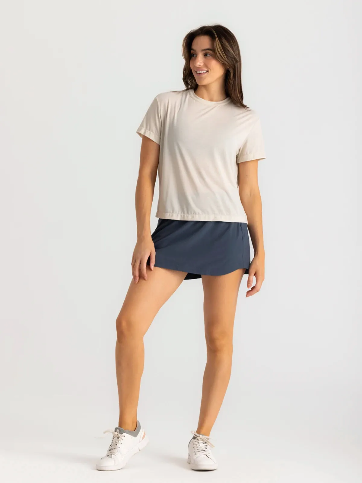 Women's Bamboo-Lined Active Breeze Skort – 13" - Blue Dusk II